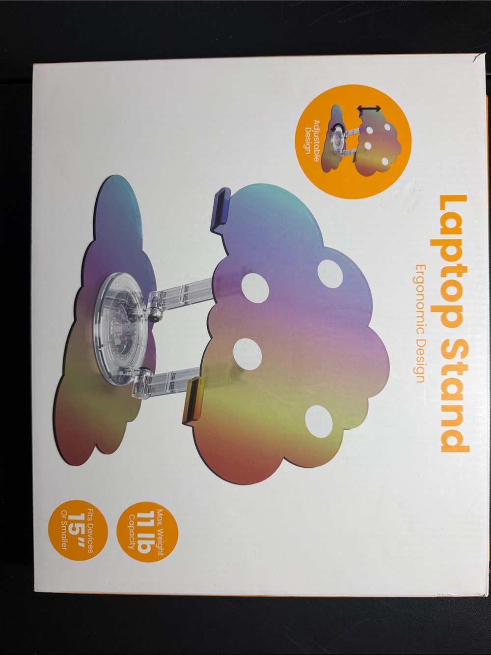 Iridescent Cloud Laptop Stand for VR/AR Accessories - Multicolor